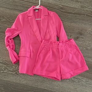 Pink blazer short set